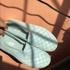 hanky blue checkered vans